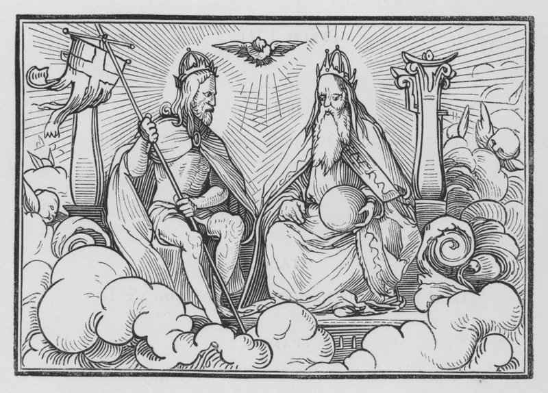 Una predizione del regno di Cristo, Salmo CX, 1 da Hans after Holbein the Younger