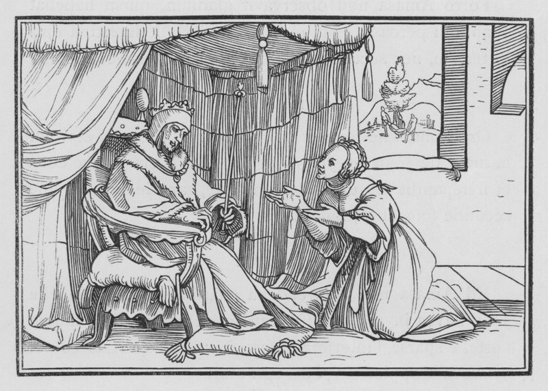Abisag Cura Davide, 1 Re I, 3 da Hans after Holbein the Younger