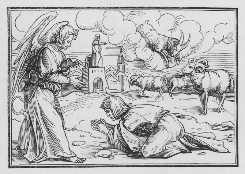 Gabriele conforta Daniele, Daniele VIII, 17 da Hans after Holbein the Younger