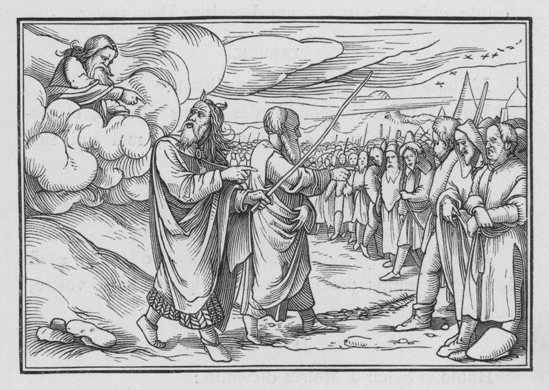 Dio Comanda a Mosè di Contare il Popolo, Numeri I, 19 da Hans after Holbein the Younger