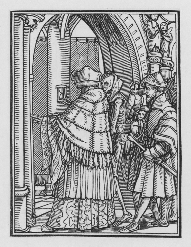 La danza della morte di Holbein: Il canonico da Hans after Holbein the Younger