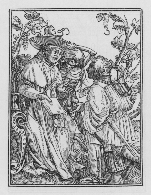 La danza della morte di Holbein: Il cardinale da Hans after Holbein the Younger