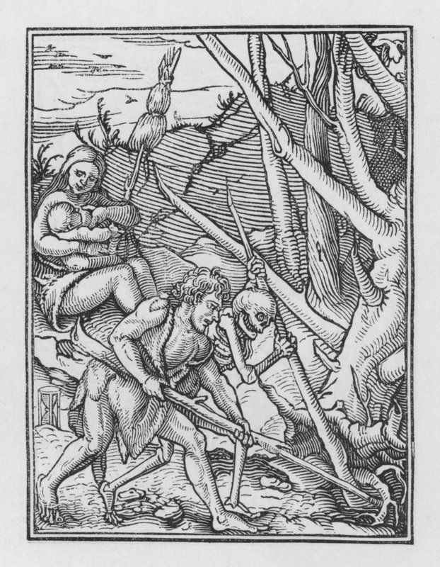 La danza della morte di Holbein: Le conseguenze della caduta da Hans after Holbein the Younger