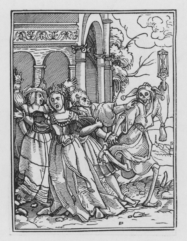La danza della morte di Holbein: La regina da Hans after Holbein the Younger