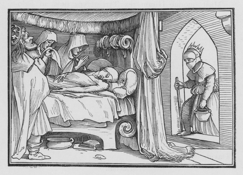 Geroboamo manda sua moglie travestita a chiedere al profeta Ahia, 1 Re XIV, 12 da Hans after Holbein the Younger