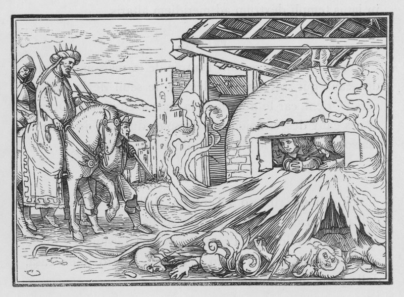 Shadrach, Meshach e Abednego gettati nel fuoco, Daniele III, 23 da Hans after Holbein the Younger