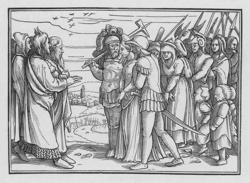 I Madianiti Saccheggiati e Balaam Ucciso, Numeri XXXI, 9 da Hans after Holbein the Younger