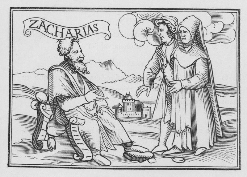Zaccaria esorta al pentimento, Zaccaria I, 3 da Hans after Holbein the Younger