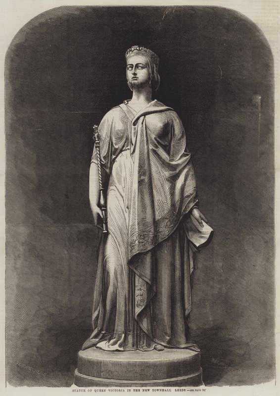 Statua della regina Vittoria nel nuovo municipio di Leeds da Harden Sidney Melville
