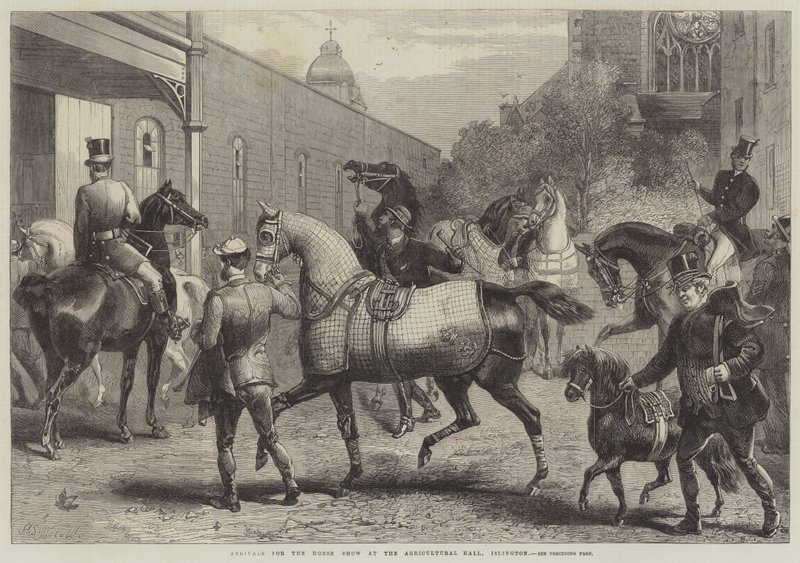 Arrivi per lo spettacolo equestre alla Agricultural Hall, Islington da Harden Sidney Melville