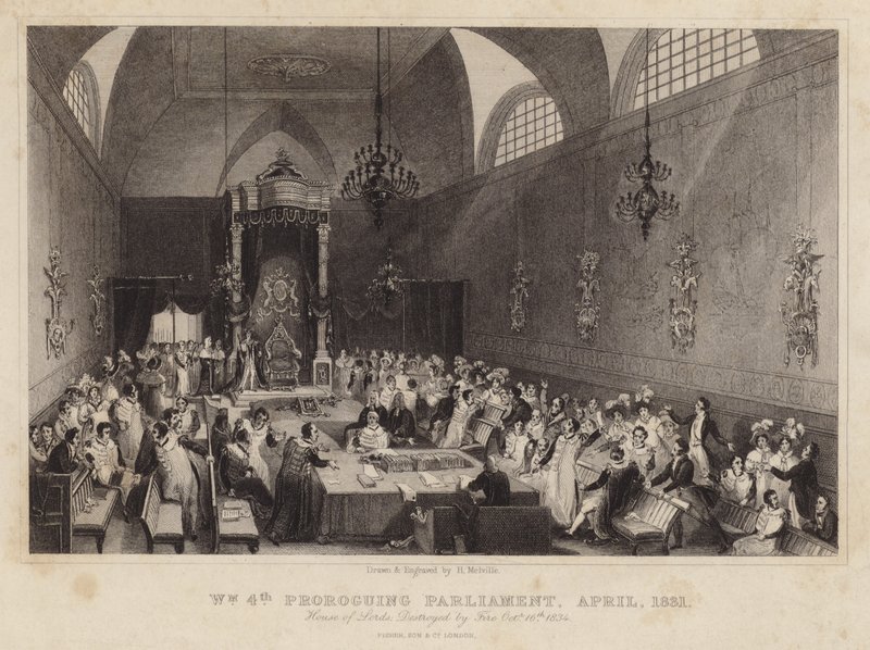 Re Guglielmo IV proroga il parlamento, aprile 1831 da Harden Sidney Melville
