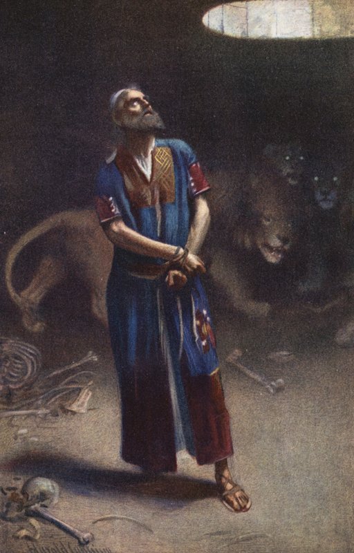 Daniele nella fossa dei leoni da Harold Copping