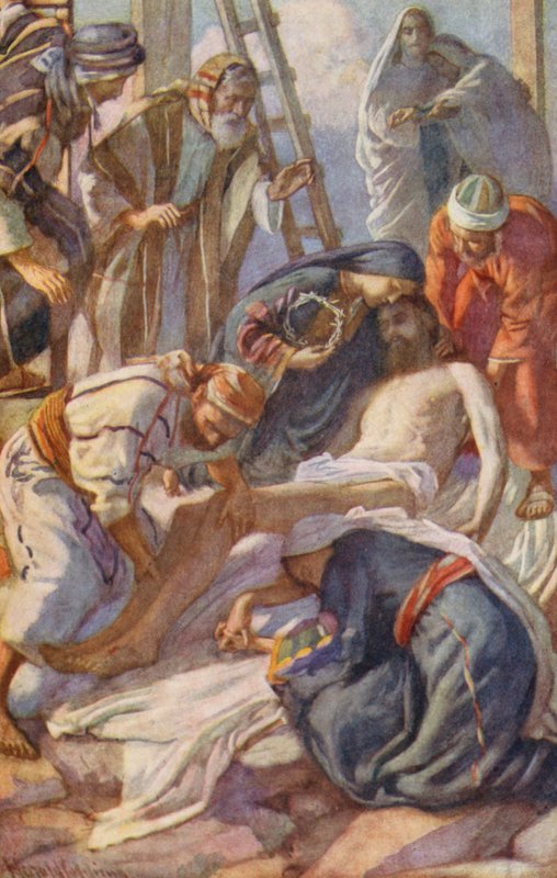 Nuovo Testamento: Alla croce da Harold Copping