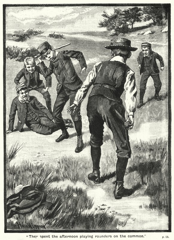 "Passarono il pomeriggio giocando a rounders sul prato" da Harold Copping