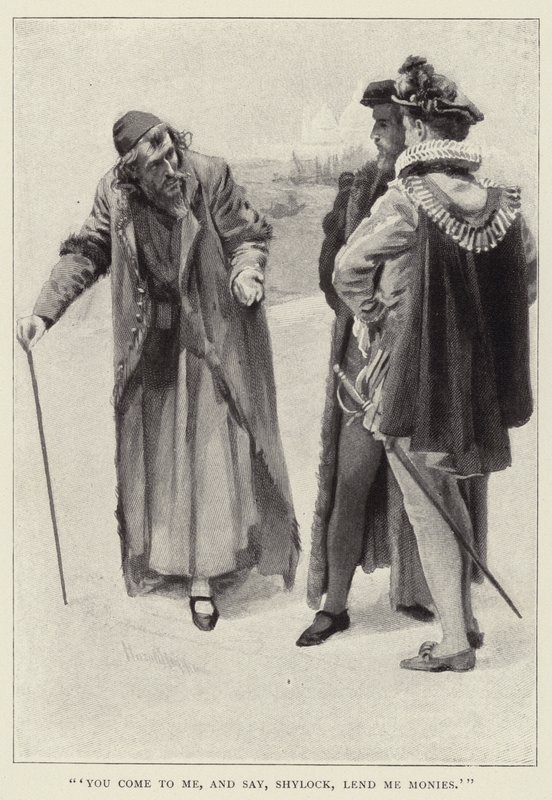 Vieni da me e dici, Shylock, prestami denaro da Harold Copping
