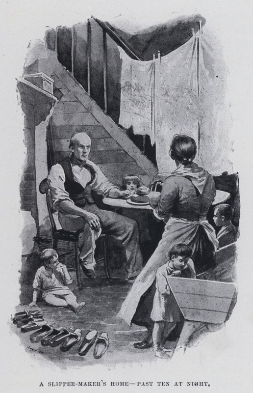 La casa di un calzolaio, passate le dieci di notte (foto in b/n) da Harold Hume Piffard
