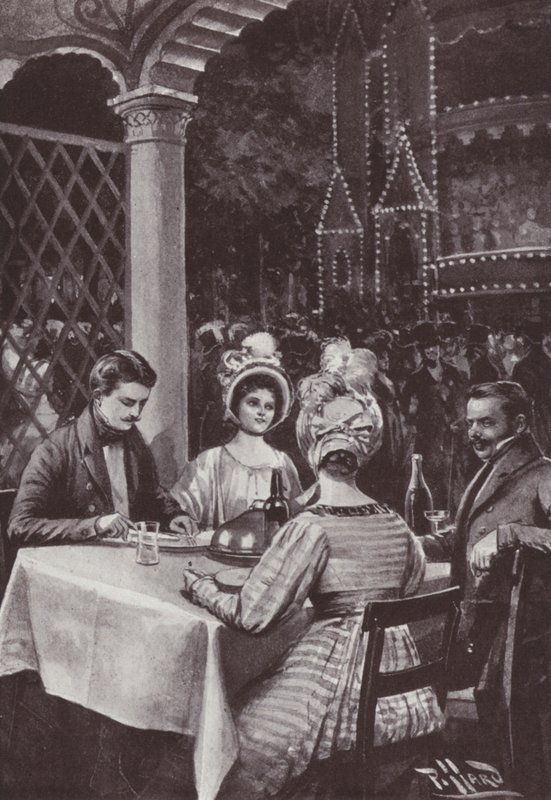 Illustrazione per La fiera della vanità di William Makepeace Thackeray (litografia) da Harold Hume Piffard