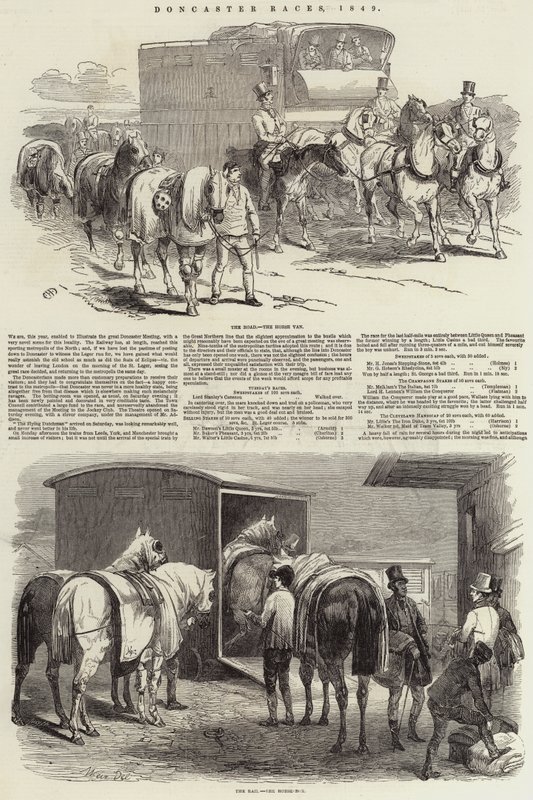 Le corse di Doncaster, 1849 da Harrison William Weir