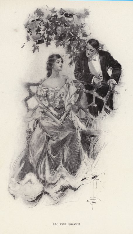 Uomo che propone matrimonio a una donna da Harrison Fisher