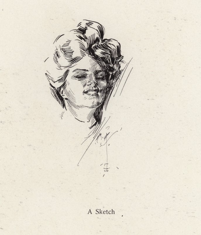 Ritratto a penna di una donna da Harrison Fisher