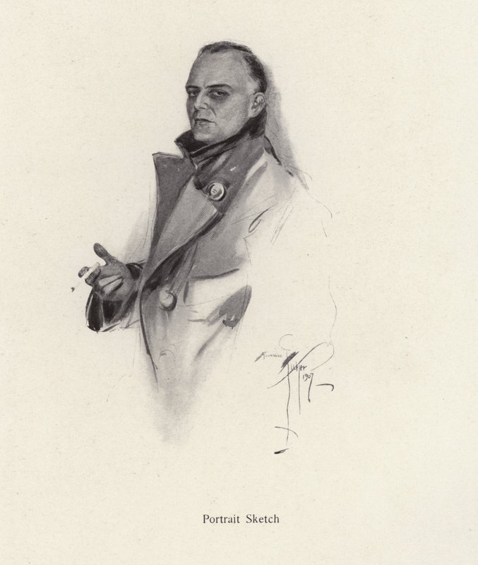 Ritratto di un uomo che fuma una sigaretta da Harrison Fisher