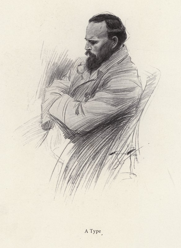 Ritratto di un uomo seduto da Harrison Fisher