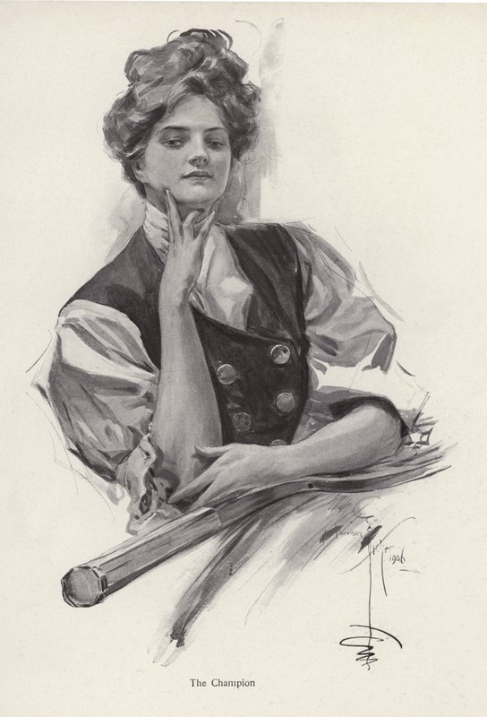Giovane donna, campionessa di tennis da Harrison Fisher