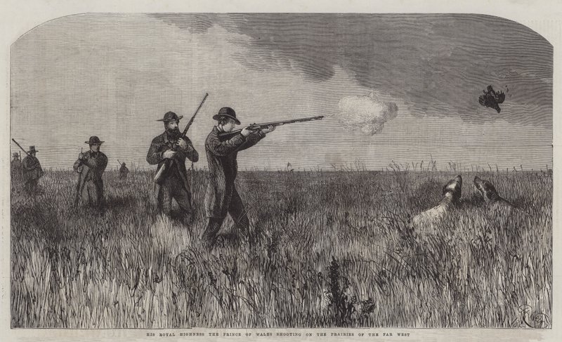 Sua Altezza Reale il Principe di Galles che caccia nelle praterie del Far West da Harrison William Weir