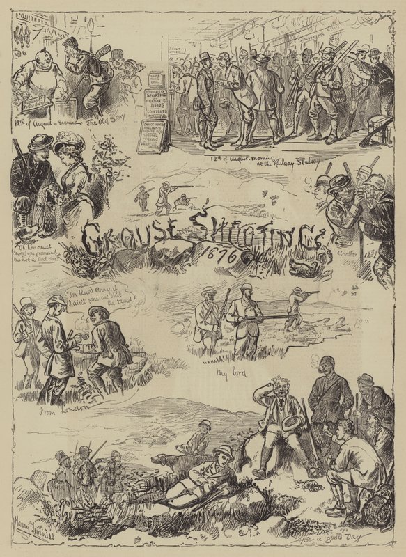 Caccia alla pernice, 1876 da Harry Furniss