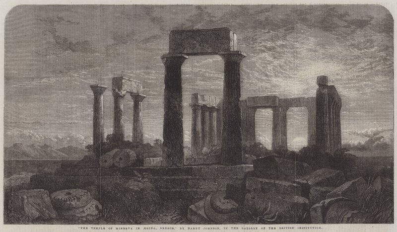 Il tempio di Minerva a Egina, Grecia da Harry John Johnson