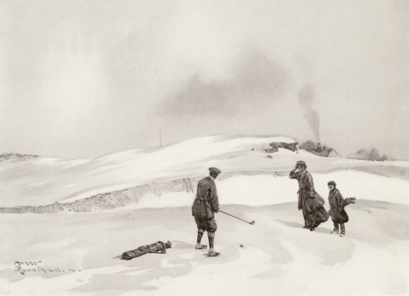 Campi da golf: Skegness, il secondo colpo alla nona buca da Harry (1878 1950) Rountree