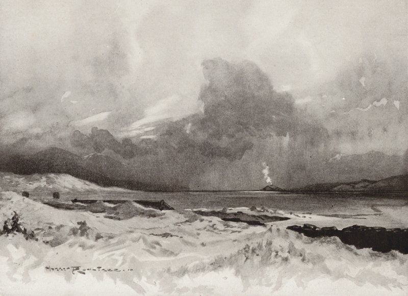 Campi da golf: Harlech, guardando attraverso la quarta buca da Harry (1878-1950) Rountree