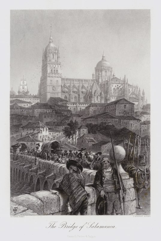 Il ponte di Salamanca (incisione) da Harry (after) Fenn
