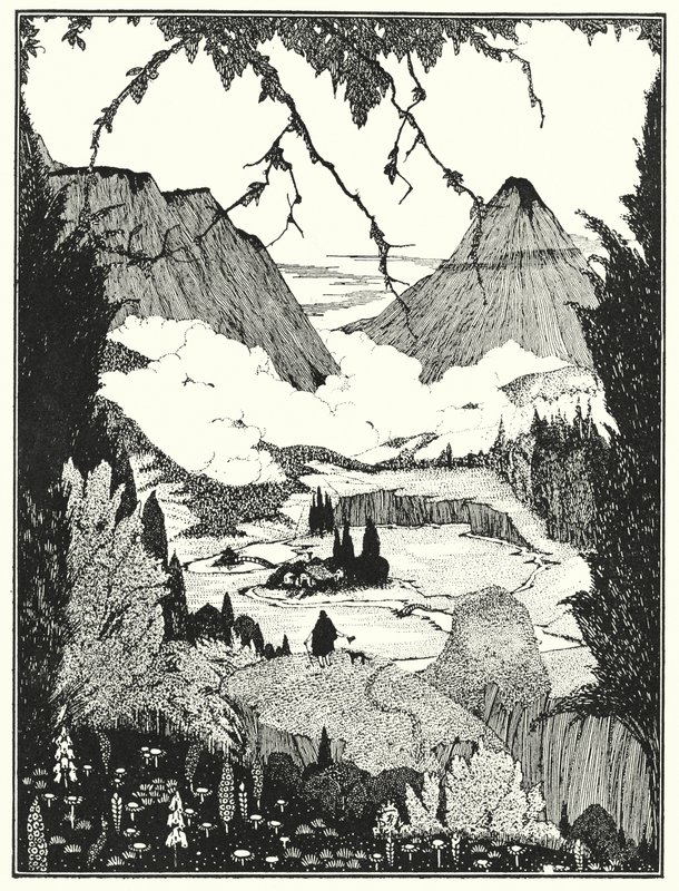 Edgar Allan Poe: Il Cottage di Landor da Harry Clarke