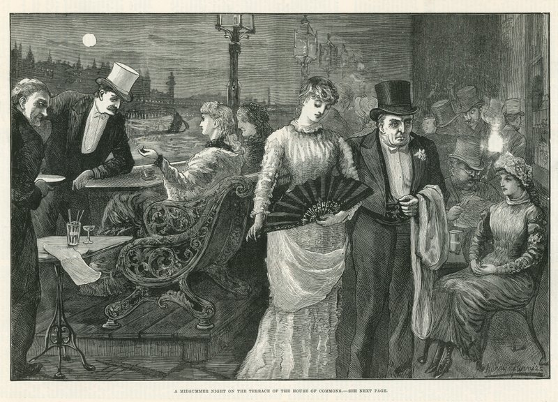 Una notte di mezza estate sulla terrazza della Camera dei Comuni da Harry Furniss