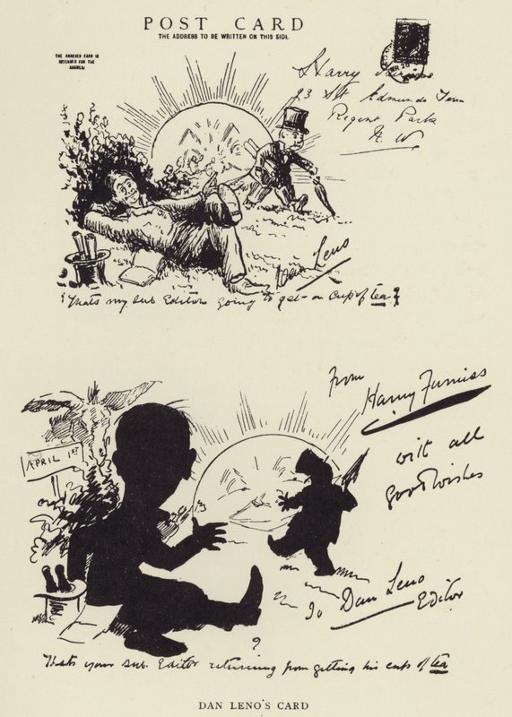 La carta di Dan Leno da Harry Furniss