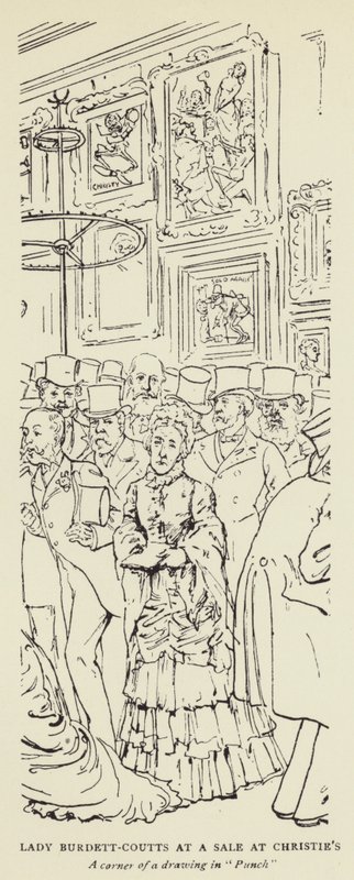 Lady Burdett-Coutts a una vendita da Christie