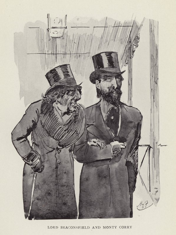 Lord Beaconsfield e Monty Corry da Harry Furniss