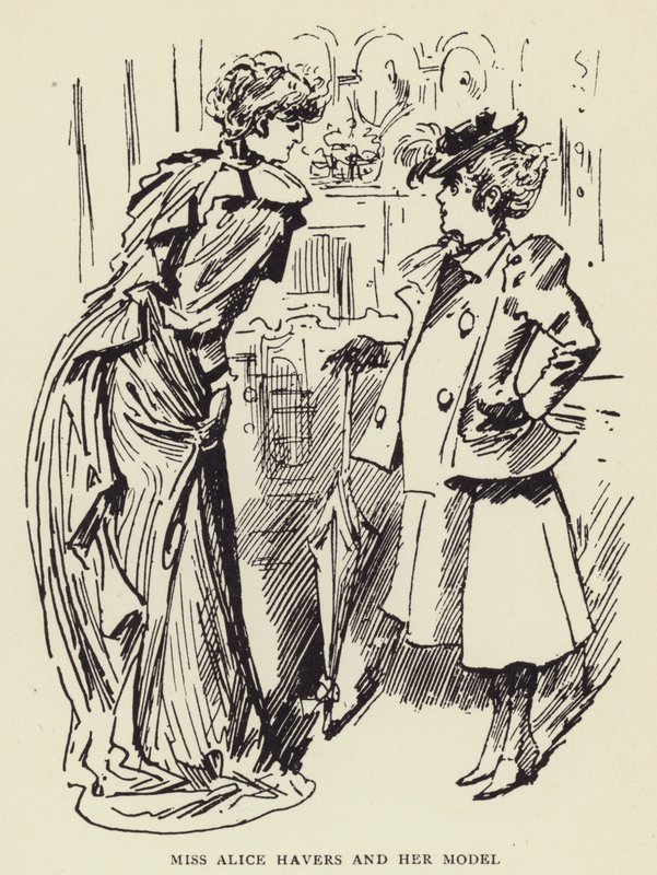 Miss Alice Havers e il suo modello da Harry Furniss