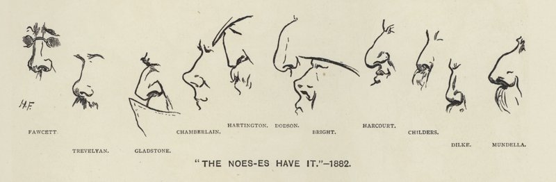 I Noes-es (cioè i nasi dei politici) hanno vinto - 1883 da Harry Furniss