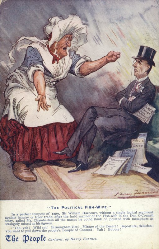 La pescivendola politica da Harry Furniss