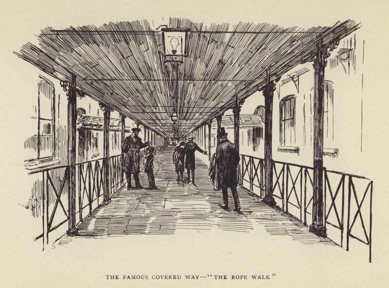 Il famoso passaggio coperto, The Rope Walk da Harry Furniss