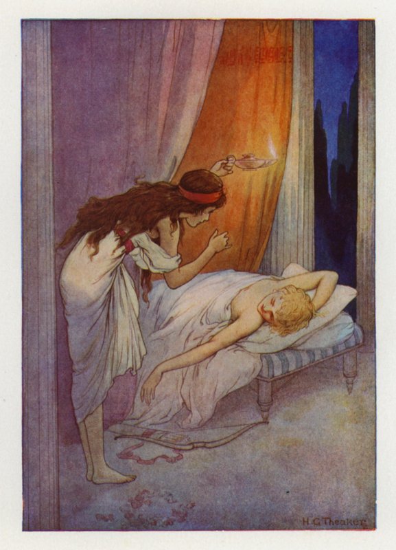 Cupido, come leep (litografia a colori) da Harry George Theaker