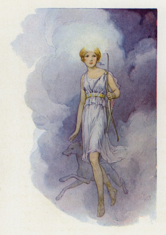 Il suo nome era Diana (litografia a colori) da Harry George Theaker