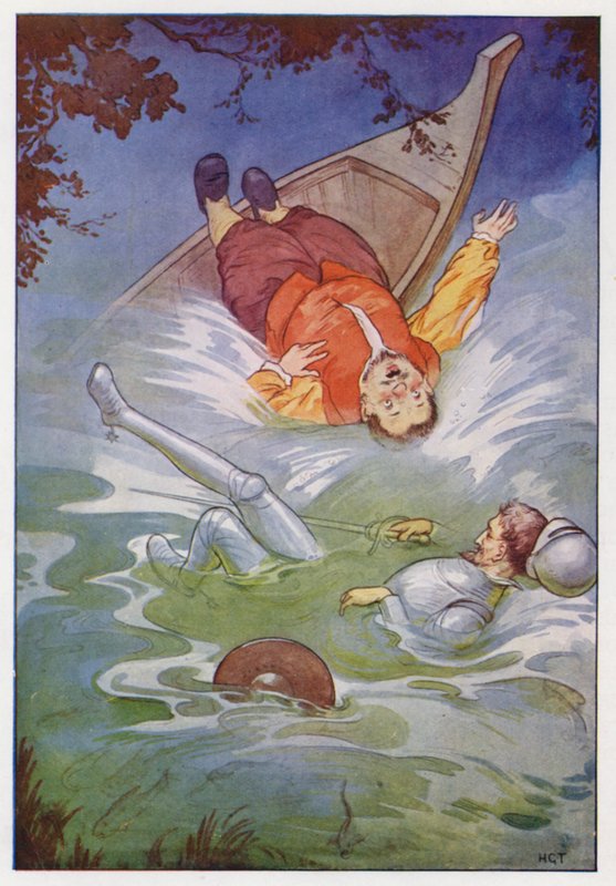 Illustrazione per Don Chisciotte (litografia a colori) da Harry George Theaker