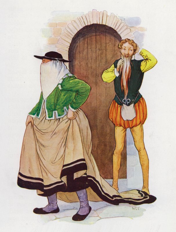 Illustrazione per Don Chisciotte (litografia a colori) da Harry George Theaker