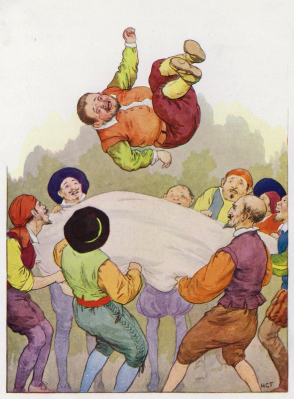 Illustrazione per Don Chisciotte (litografia a colori) da Harry George Theaker