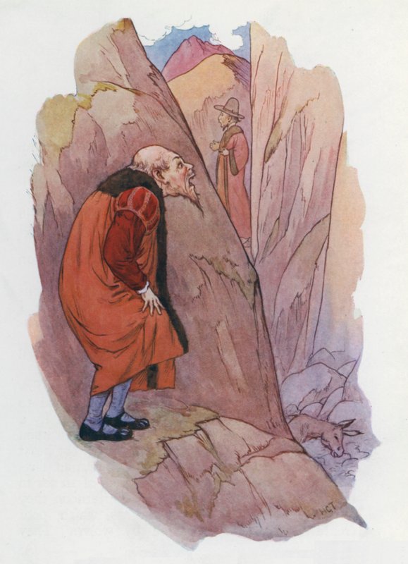 Illustrazione per Don Chisciotte (litografia a colori) da Harry George Theaker