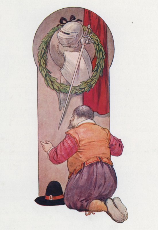 Illustrazione per Don Chisciotte (litografia a colori) da Harry George Theaker
