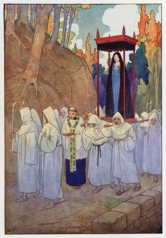 Illustrazione per Don Chisciotte (litografia a colori) da Harry George Theaker
